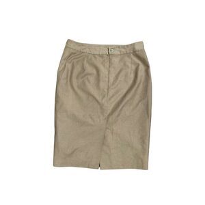 Eve label womens solid beige brown High Waist pencil skirt small medium